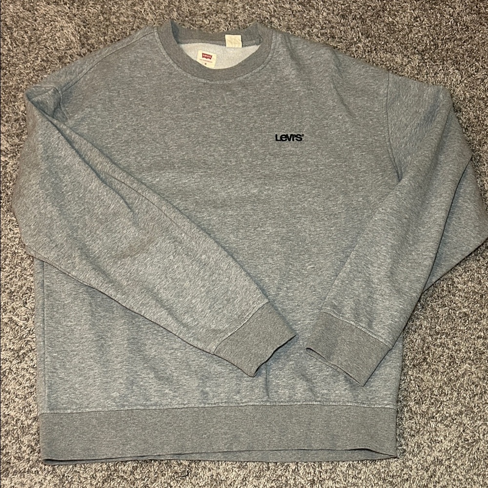 Levi's Men's Classic Gray Crewneck Sweater